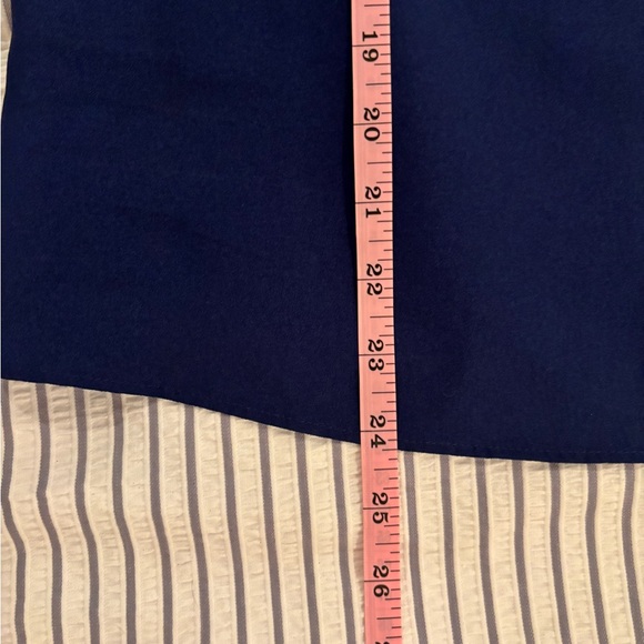 EUC J. Crew Midnight Blue Ruffleneck Top - Picture 8 of 10